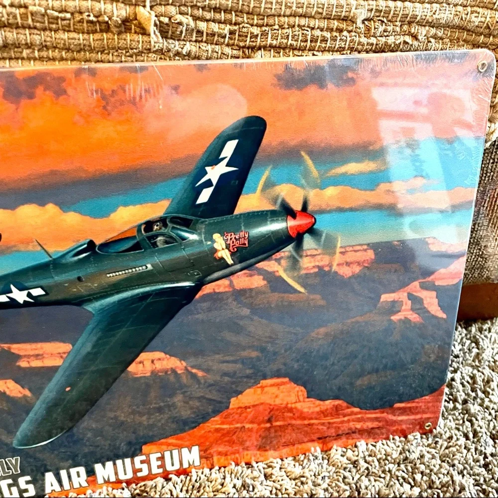 NEW Heavy Duty Steel P-63 Pretty Polly Palm Springs Air Museum Metal Sign